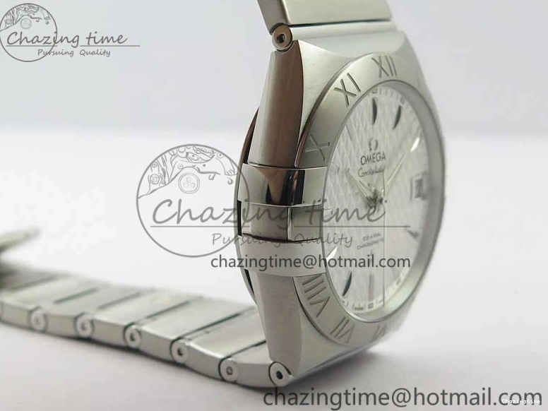 0423 Constellation 38mm SS VSF 1:1 Best Edition White Textured Dial on SS Bracelet A8500 Super Clone EasyCare 7919